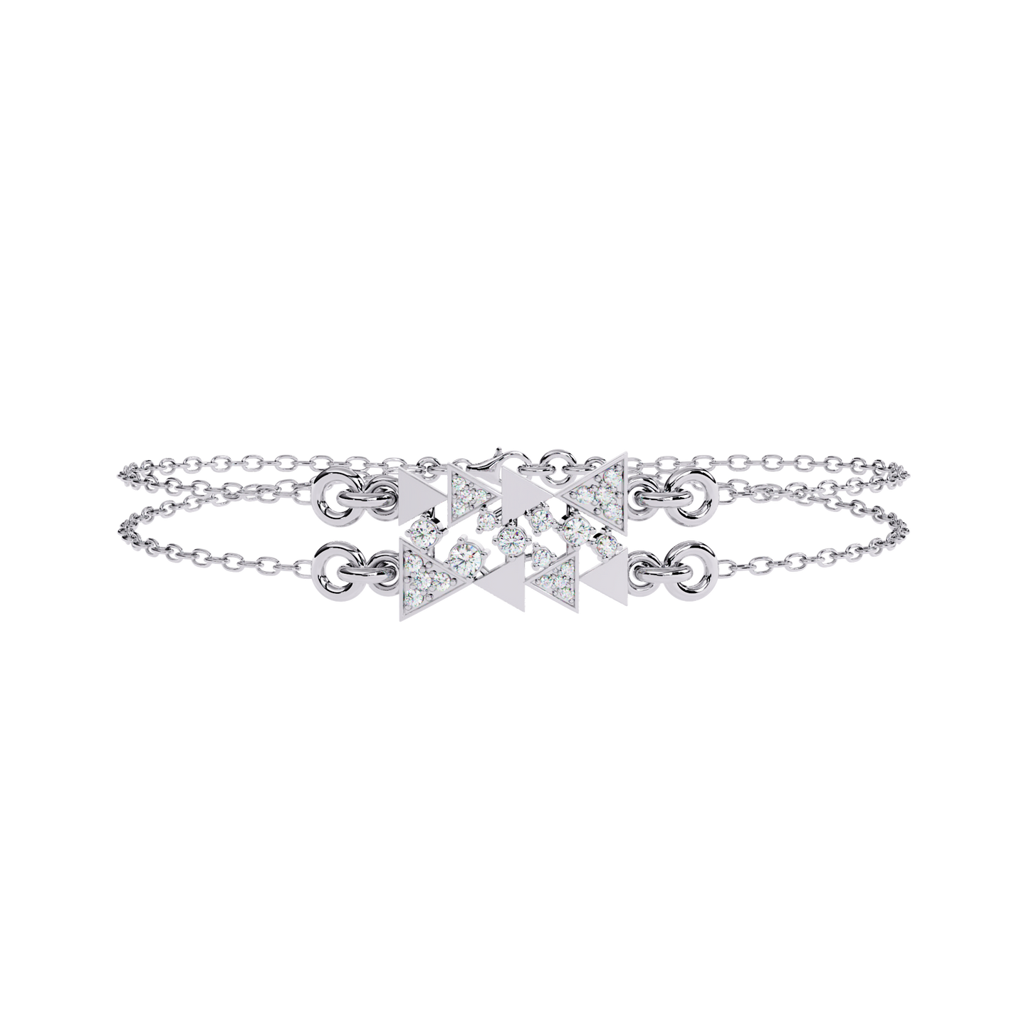 Prism Cluster – Geometric Lab Diamond Link in 14K Gold