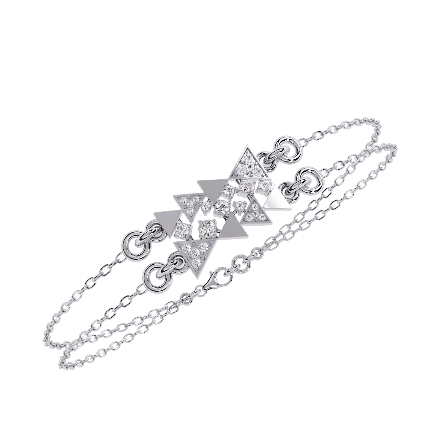 Prism Cluster – Geometric Lab Diamond Link in 14K Gold