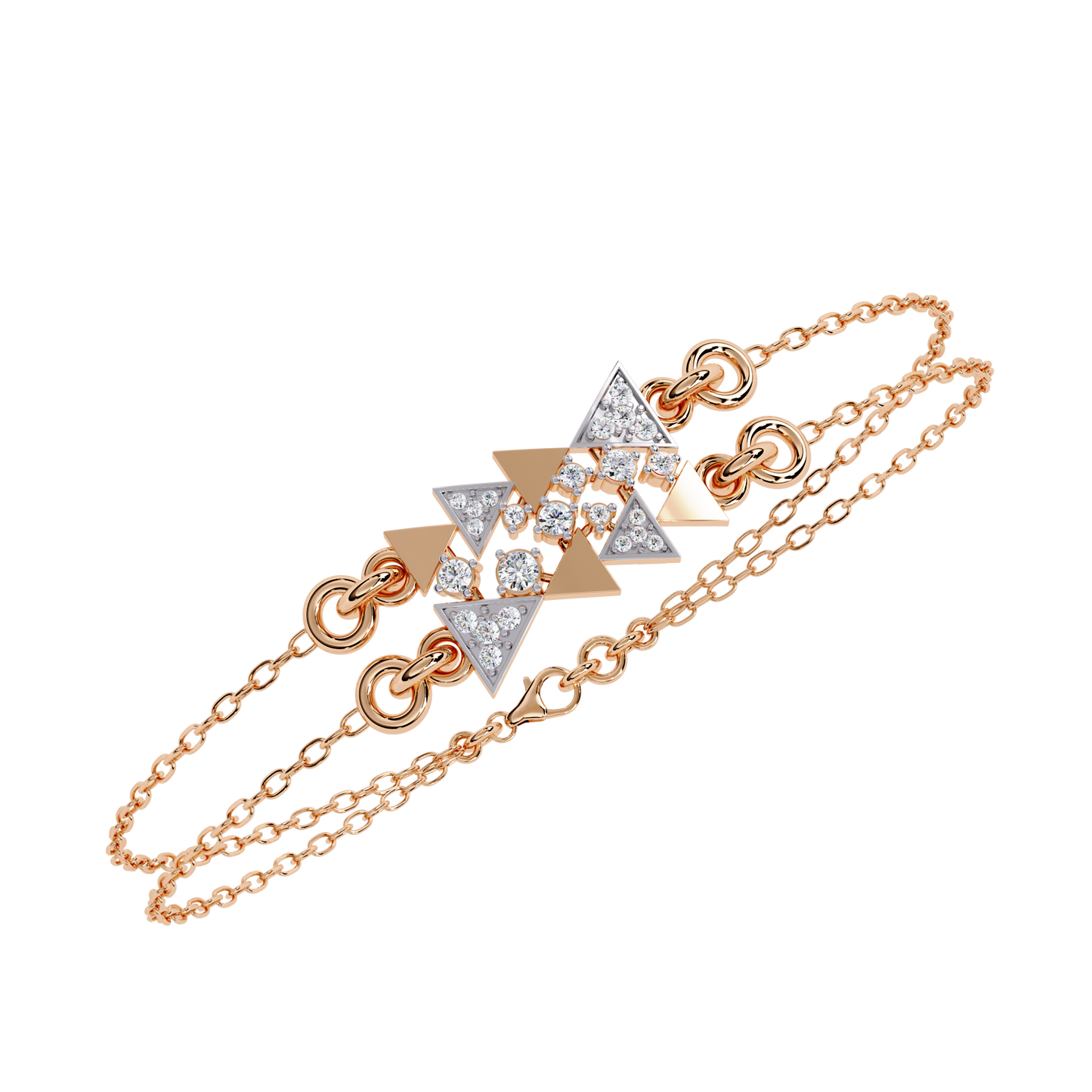 Prism Cluster – Geometric Lab Diamond Link in 14K Gold