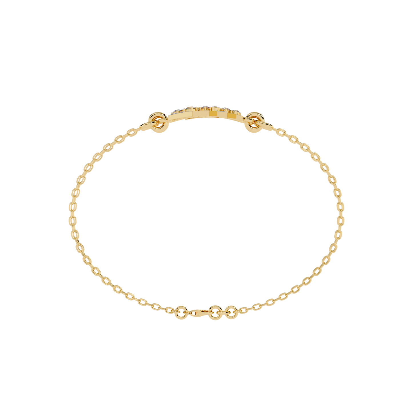 Prism Cluster – Geometric Lab Diamond Link in 14K Gold