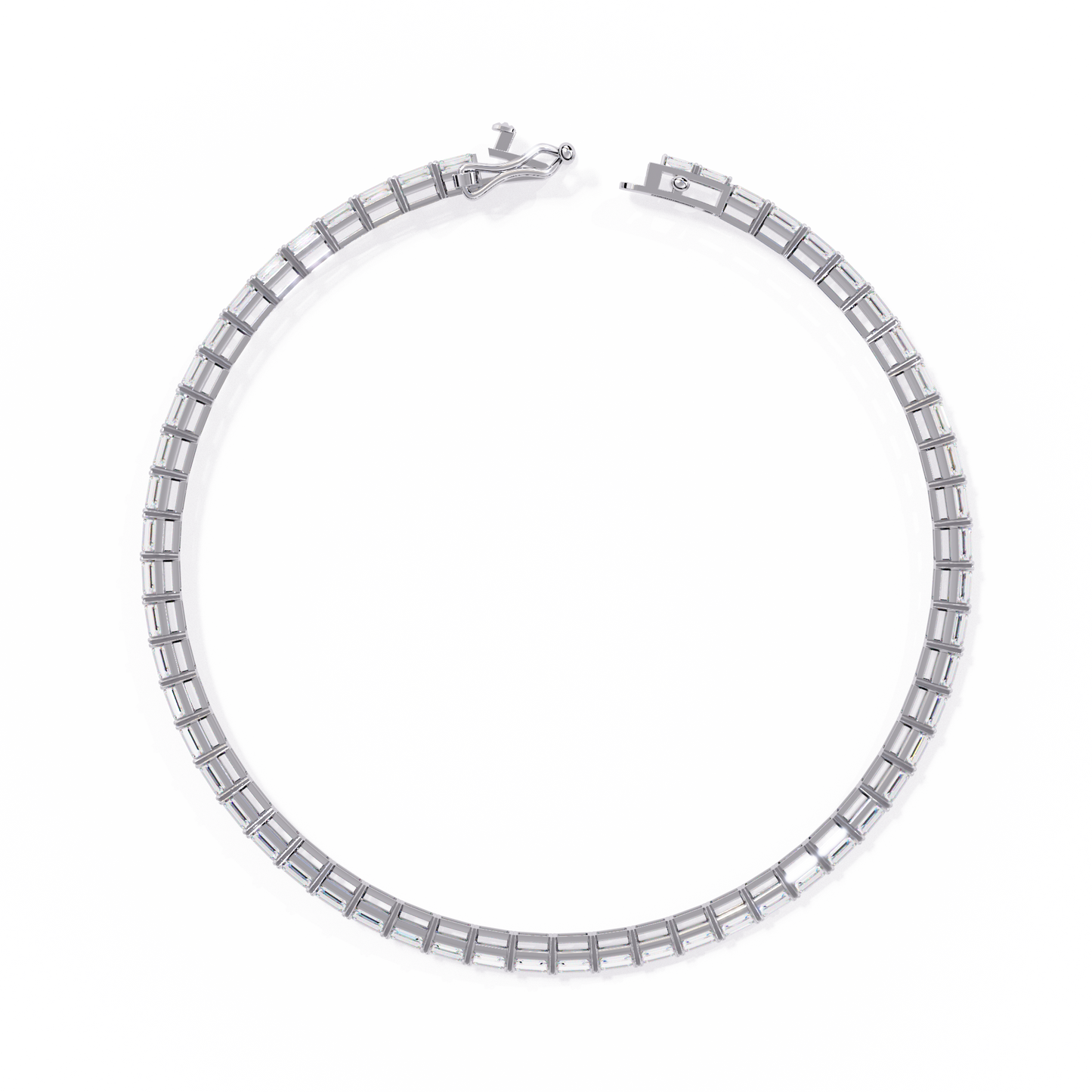 Emerald Line – Lab Diamond Emerald-Cut Bracelet in 14K Gold