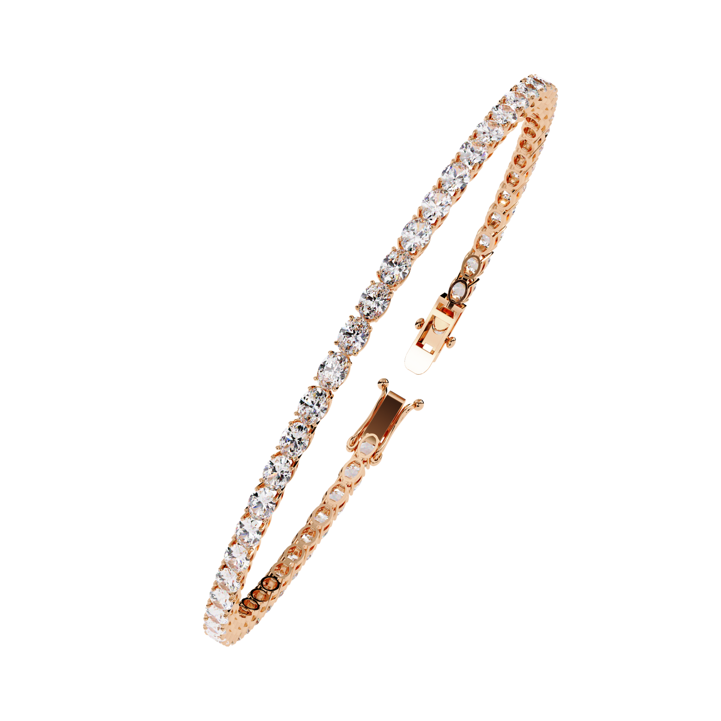 Oval Luxe – Lab Diamond Oval-Cut Bracelet in 14K Gold