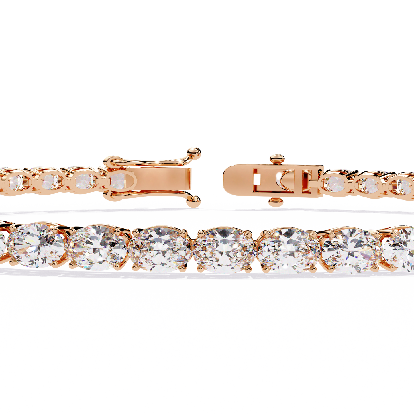 Oval Luxe – Lab Diamond Oval-Cut Bracelet in 14K Gold