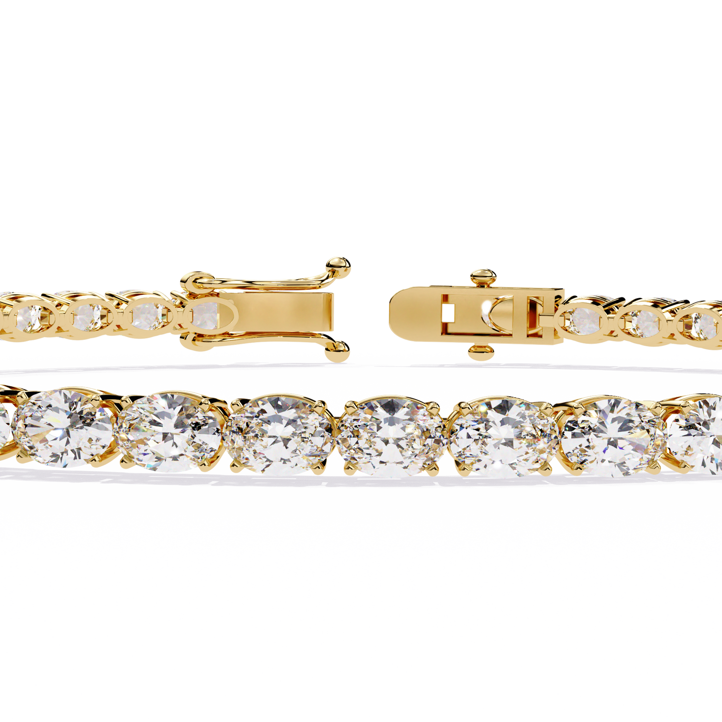 Oval Luxe – Lab Diamond Oval-Cut Bracelet in 14K Gold