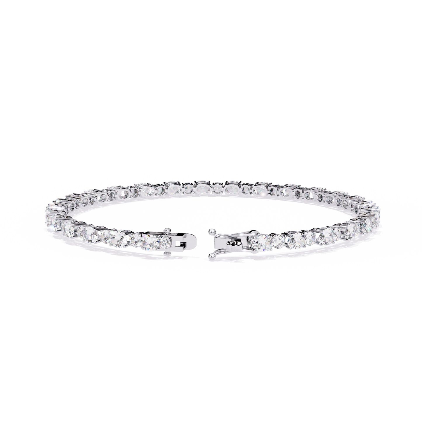 Oval Linea – Lab Diamond Tennis Bracelet in 14K Gold
