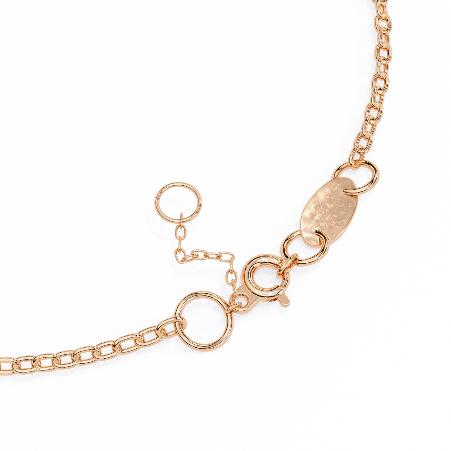 Gold Diamond Station Chain Bracelet