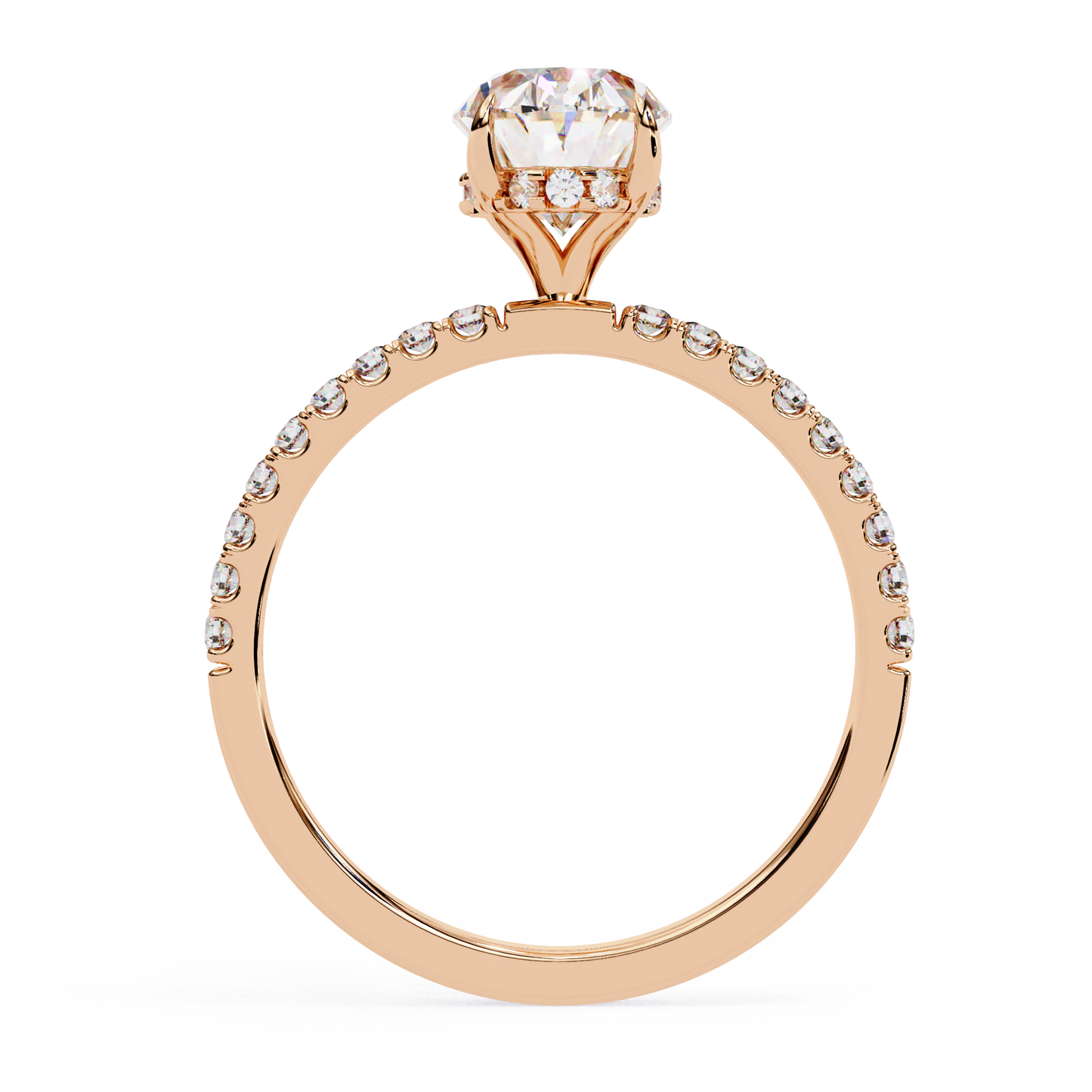 Celestial Curve – Oval & Round Lab Diamond Crossover Ring