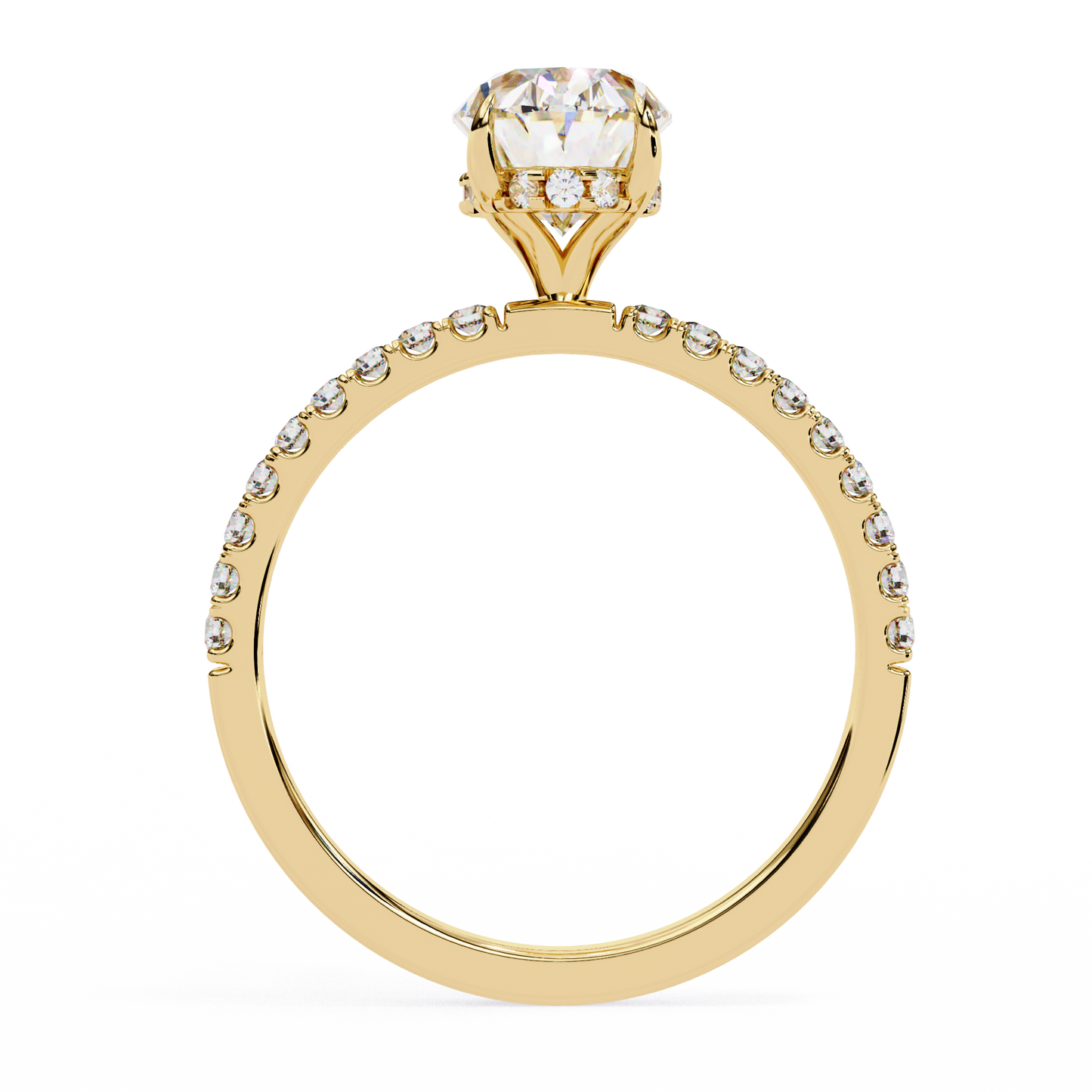 Celestial Curve – Oval & Round Lab Diamond Crossover Ring
