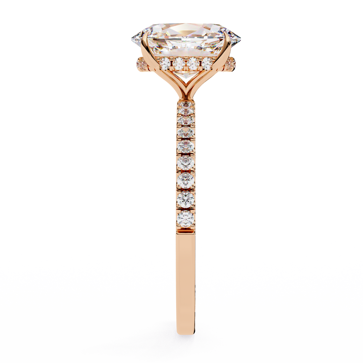 Celestial Curve – Oval & Round Lab Diamond Crossover Ring