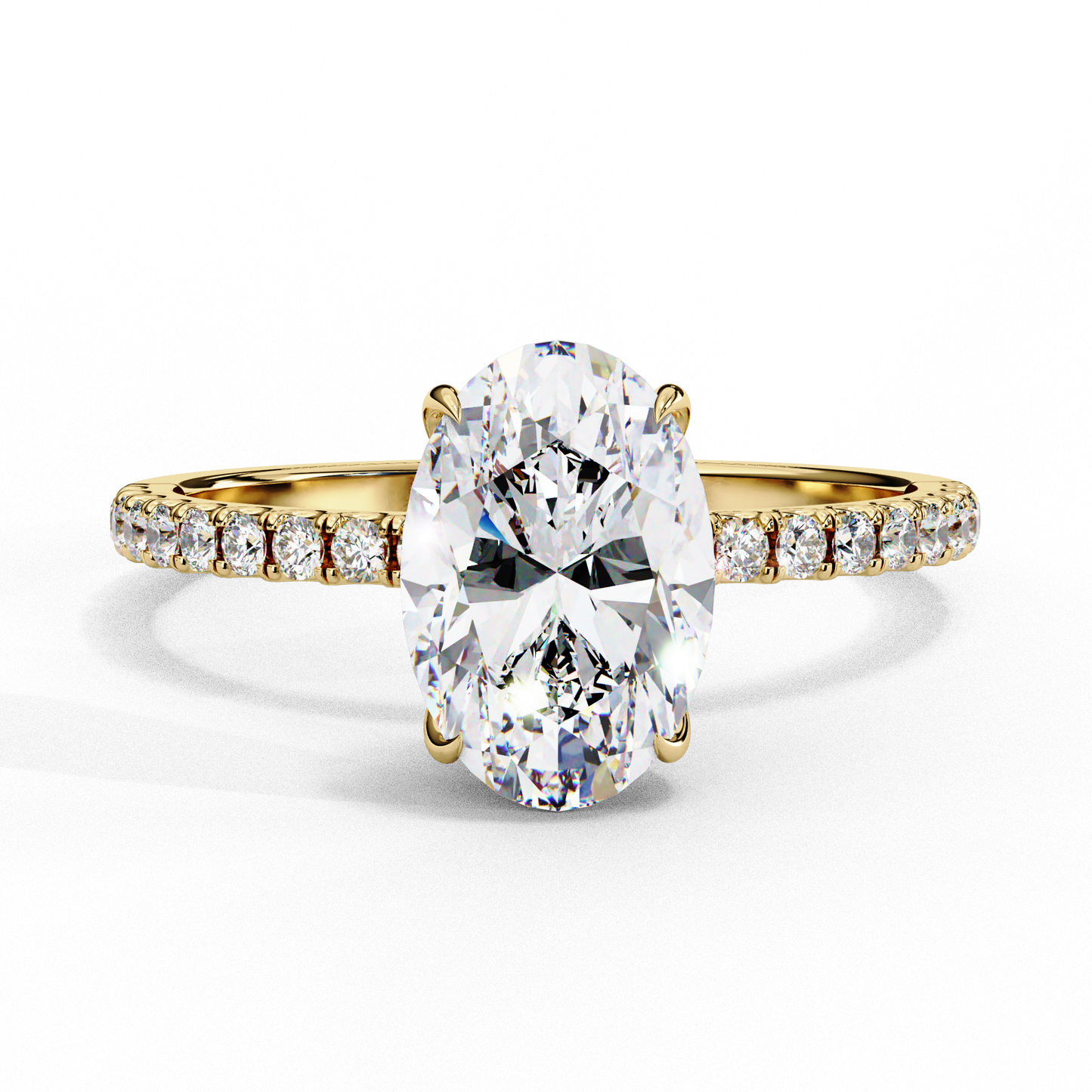 Celestial Curve – Oval & Round Lab Diamond Crossover Ring