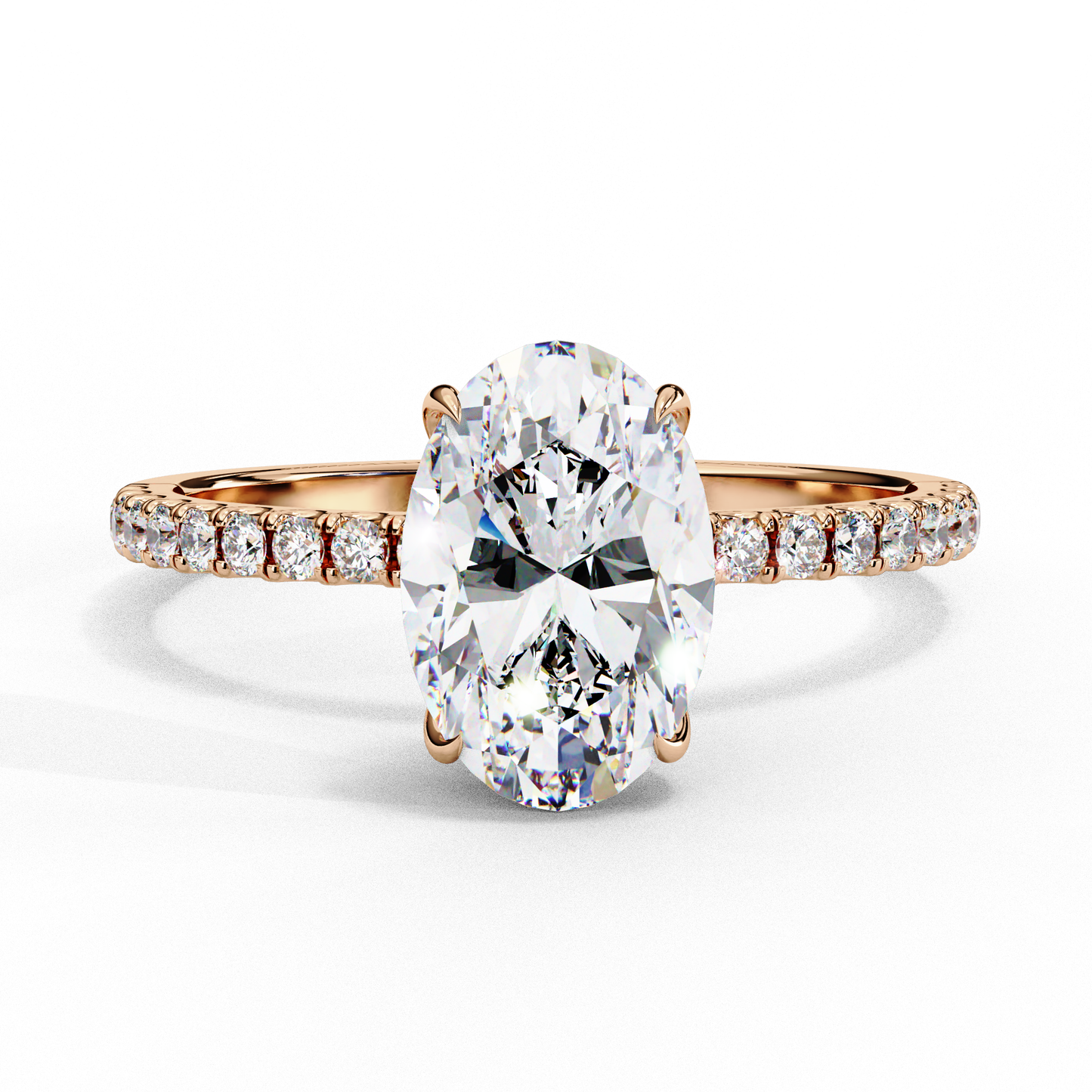 Celestial Curve – Oval & Round Lab Diamond Crossover Ring
