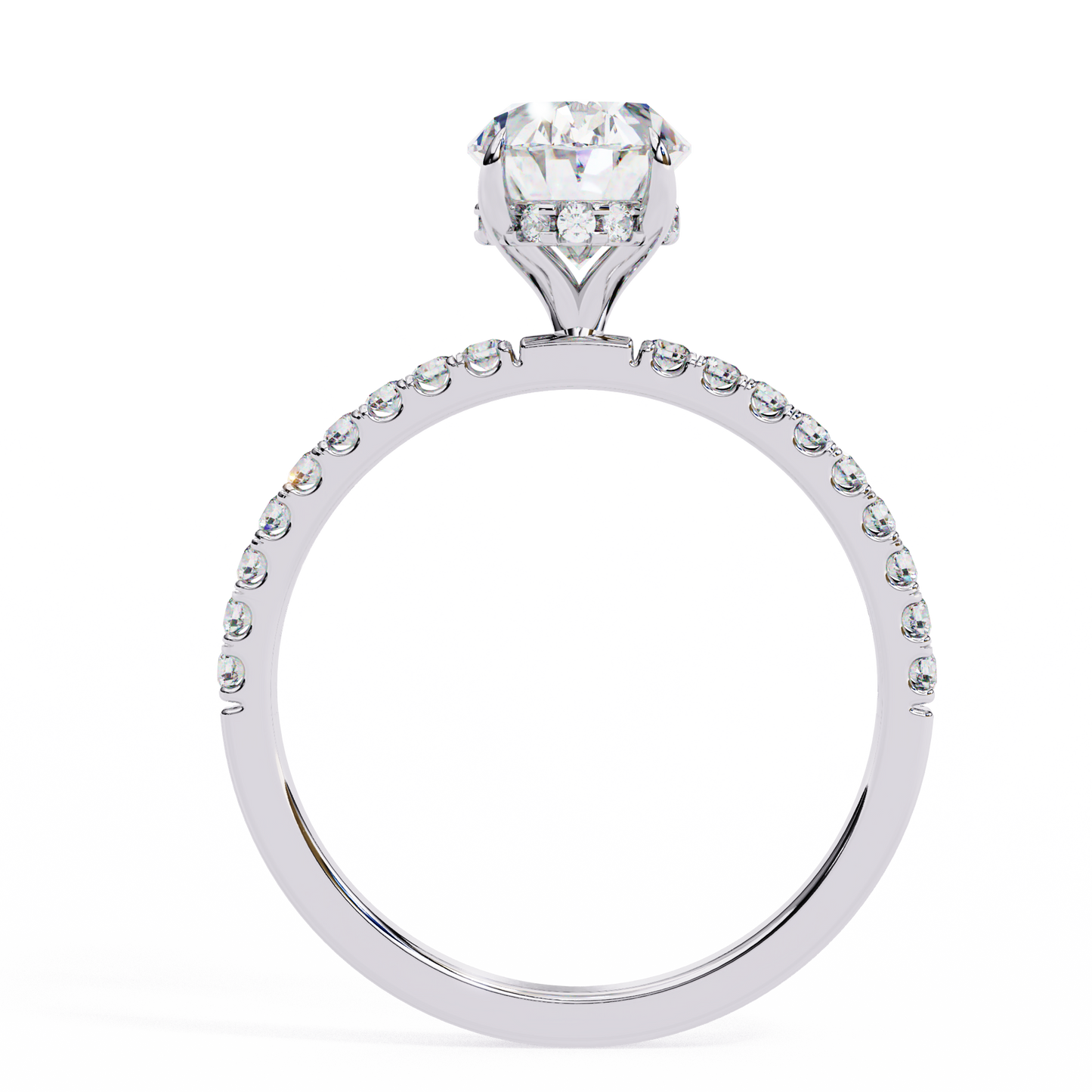 Celestial Curve – Oval & Round Lab Diamond Crossover Ring