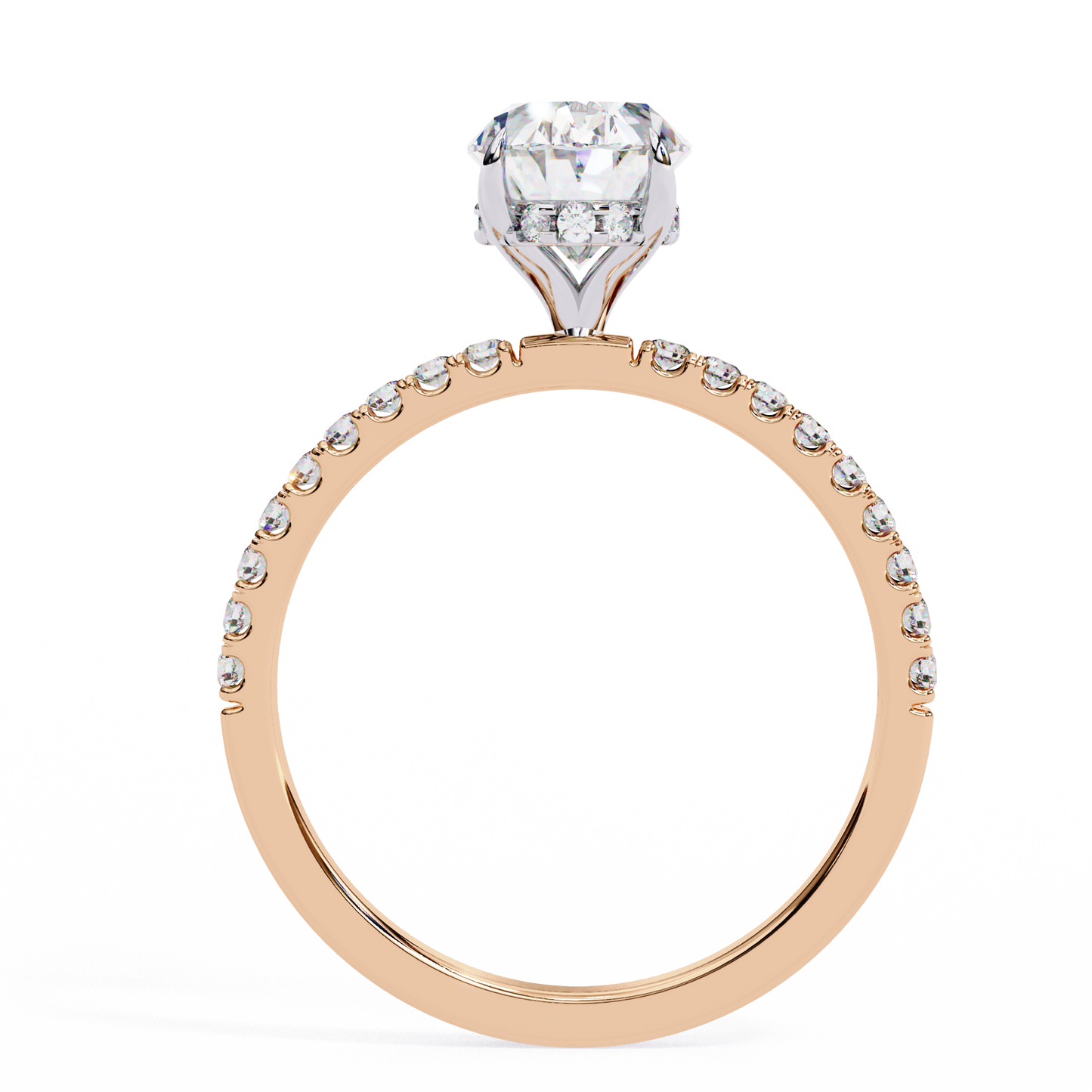 Celestial Curve – Oval & Round Lab Diamond Crossover Ring