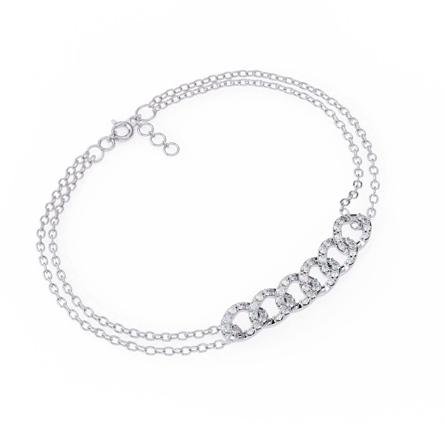 Diamond Cuban Link Chain Bracelet