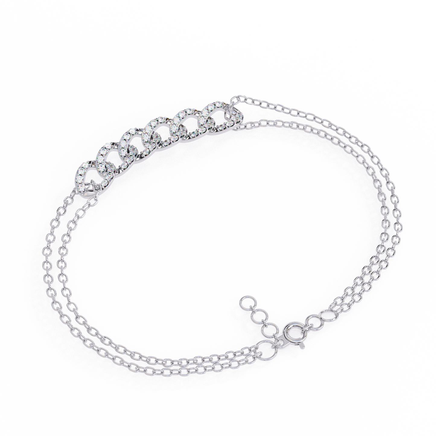 Diamond Cuban Link Chain Bracelet