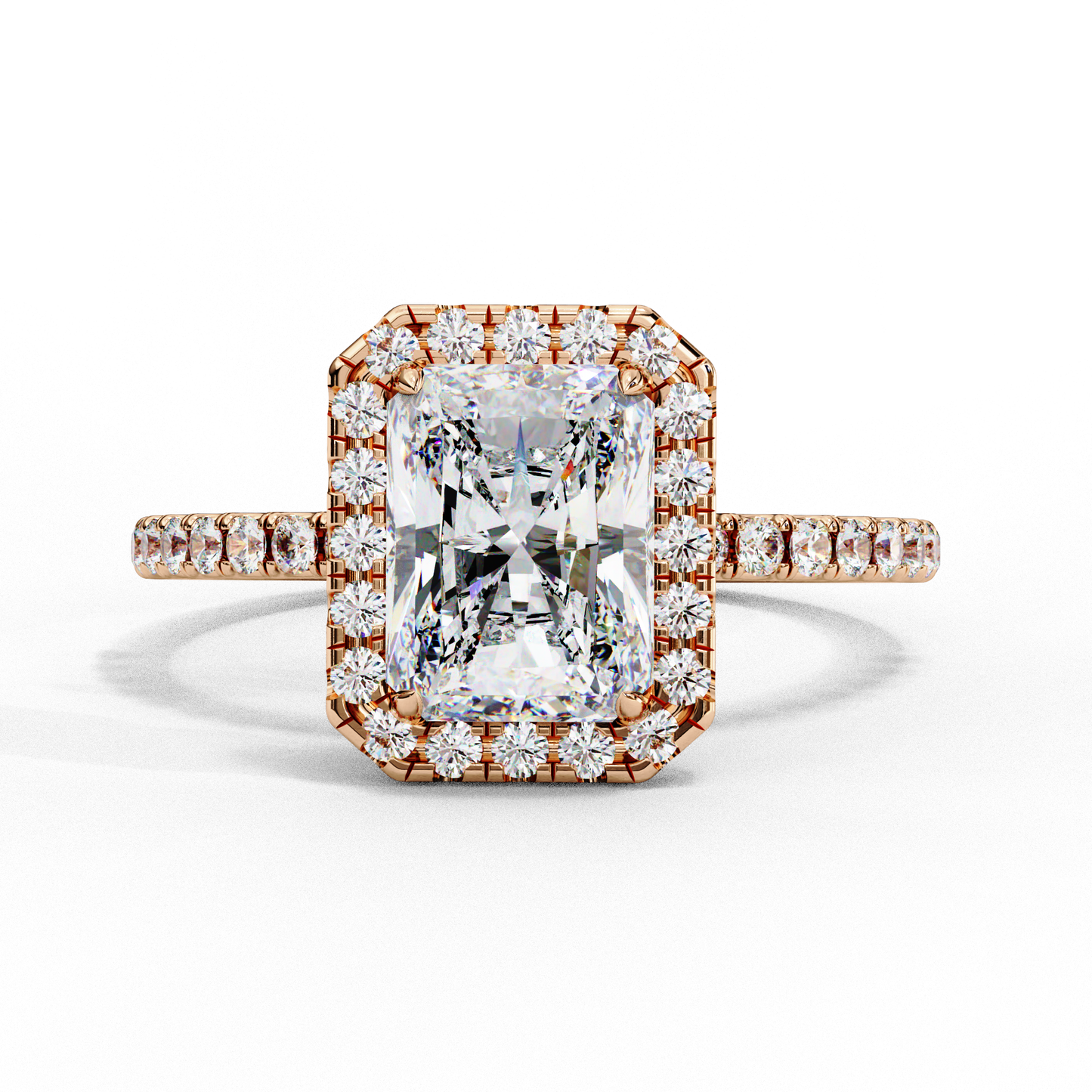 Radiance Arc – Radiant Lab Diamond Fan-Set Ring in 14K Gold