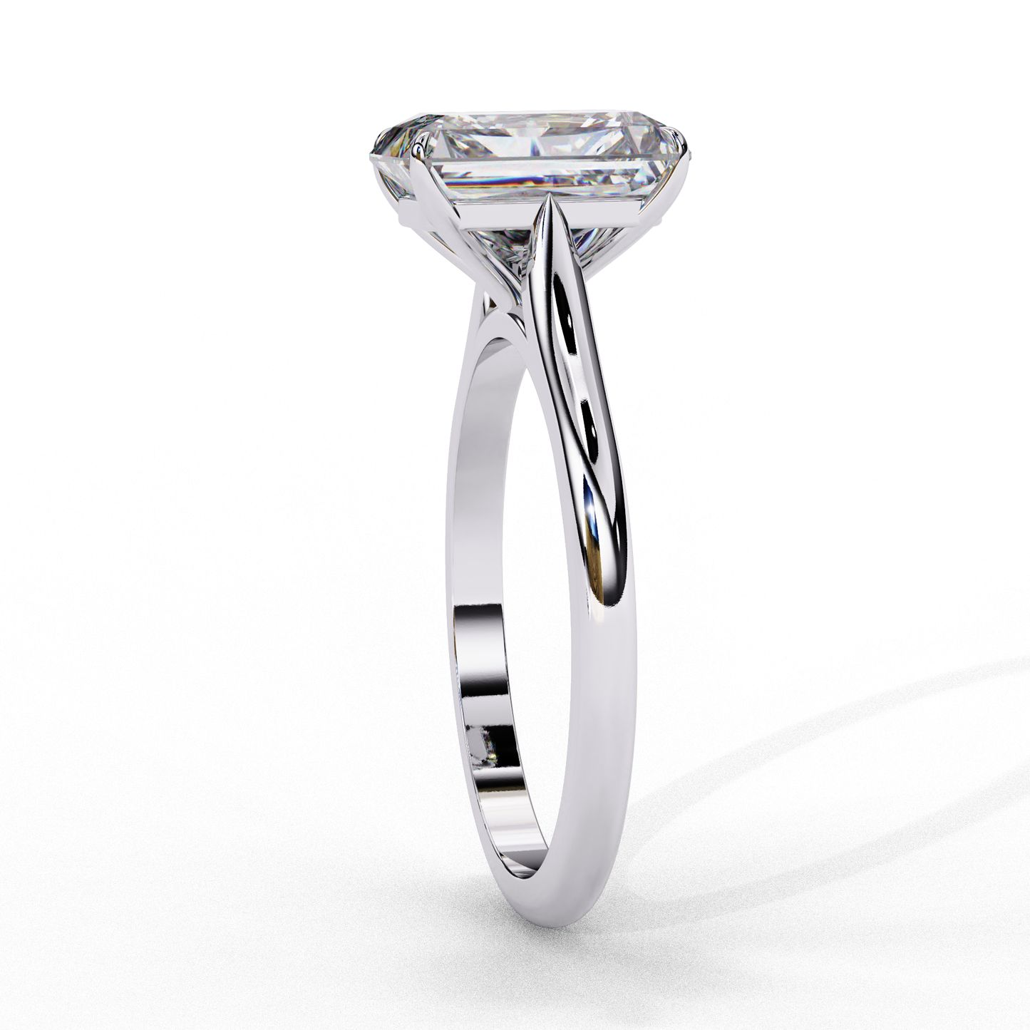 Radiant Frame – Radiant Lab Diamond Solitaire with Split Shank in 14K Gold