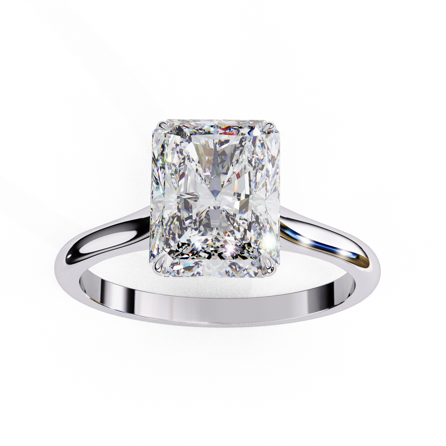 Radiant Frame – Radiant Lab Diamond Solitaire with Split Shank in 14K Gold