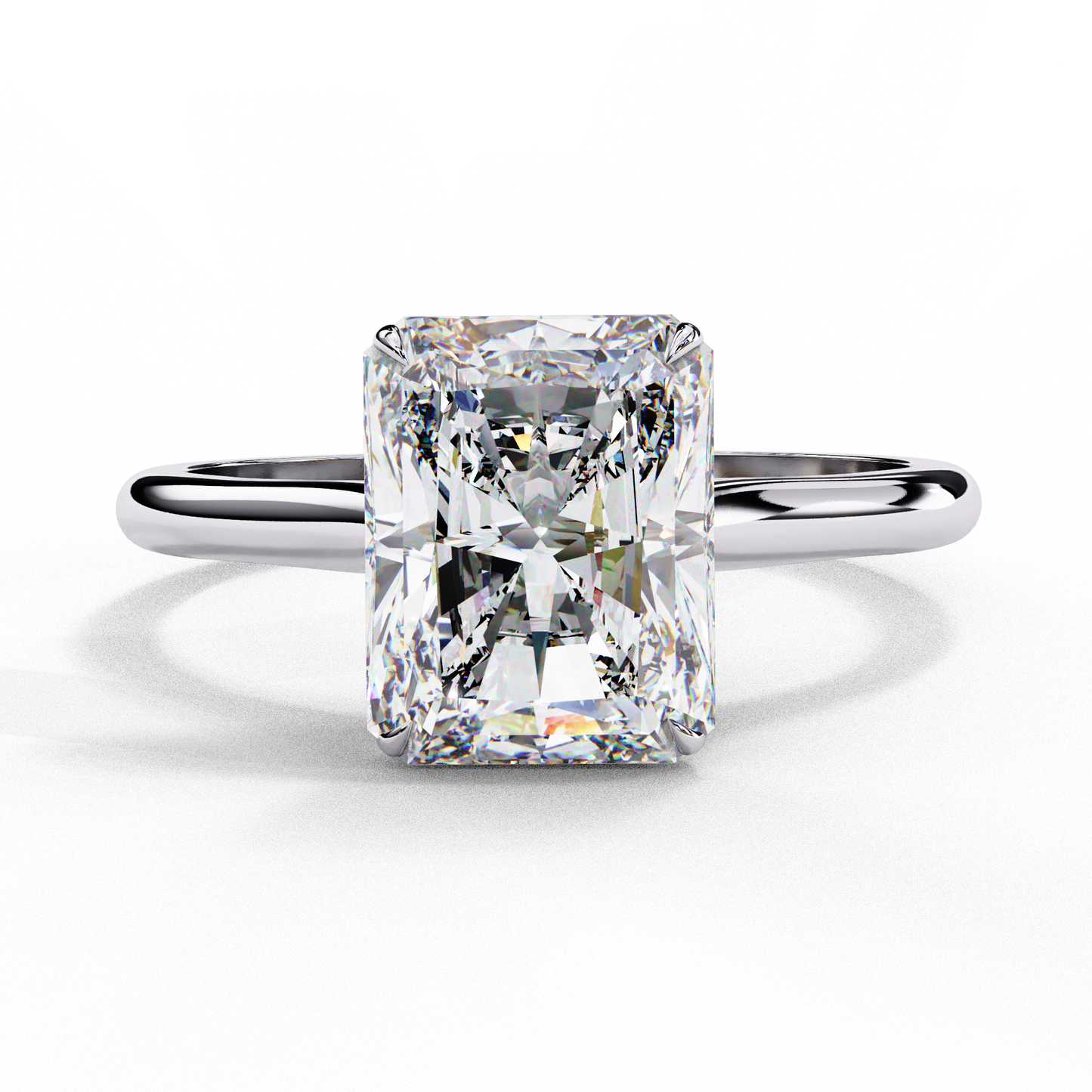 Radiant Frame – Radiant Lab Diamond Solitaire with Split Shank in 14K Gold