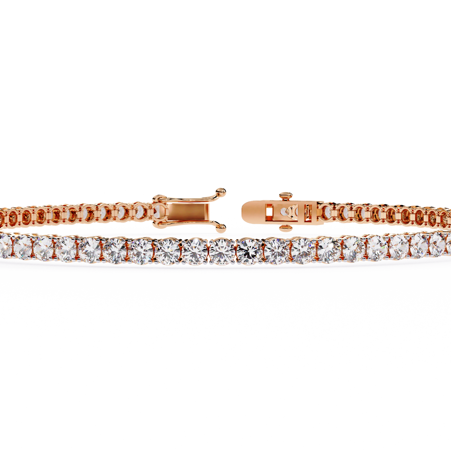 Round Clarity – Diamond Tennis Bracelet in 14K Gold