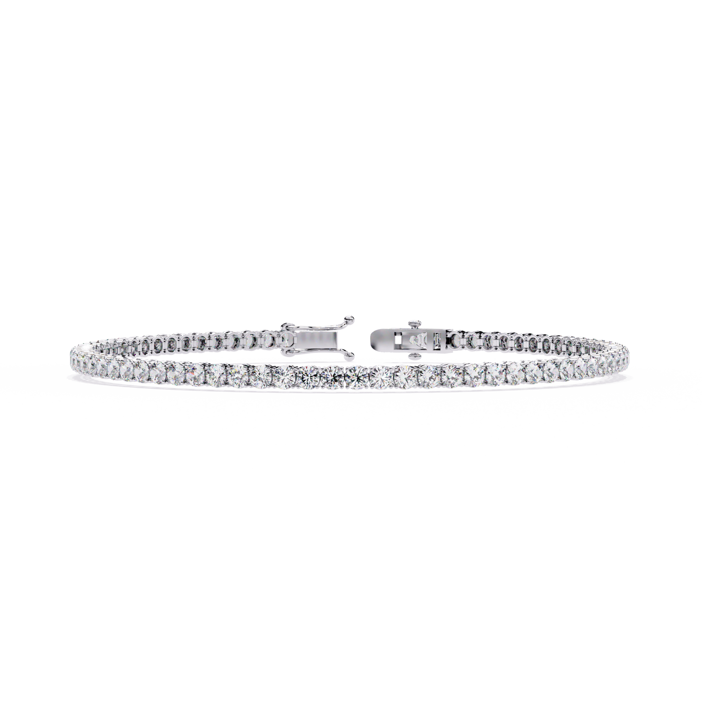 Round Clarity – Diamond Tennis Bracelet in 14K Gold
