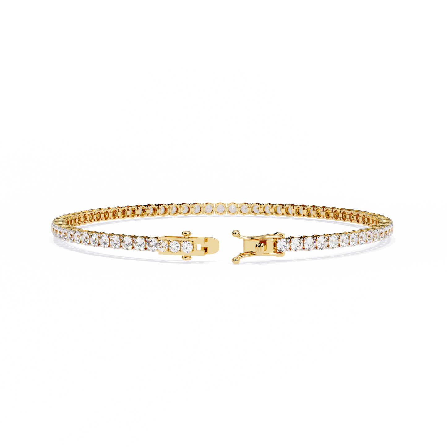 Round Clarity – Diamond Tennis Bracelet in 14K Gold