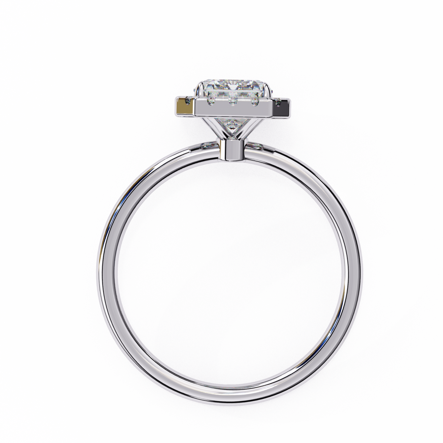 Radiant Duality – Lab Diamond Ring in 14K Gold