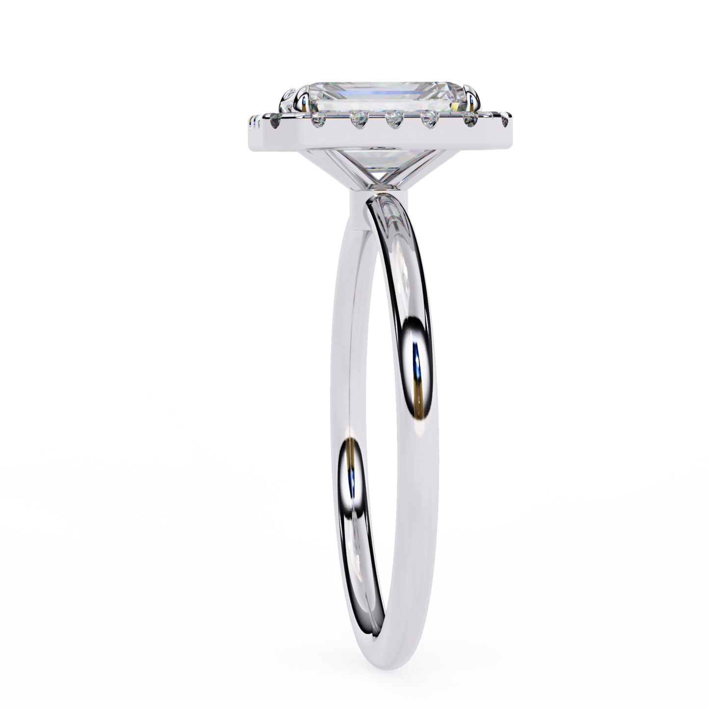Radiant Duality – Lab Diamond Ring in 14K Gold