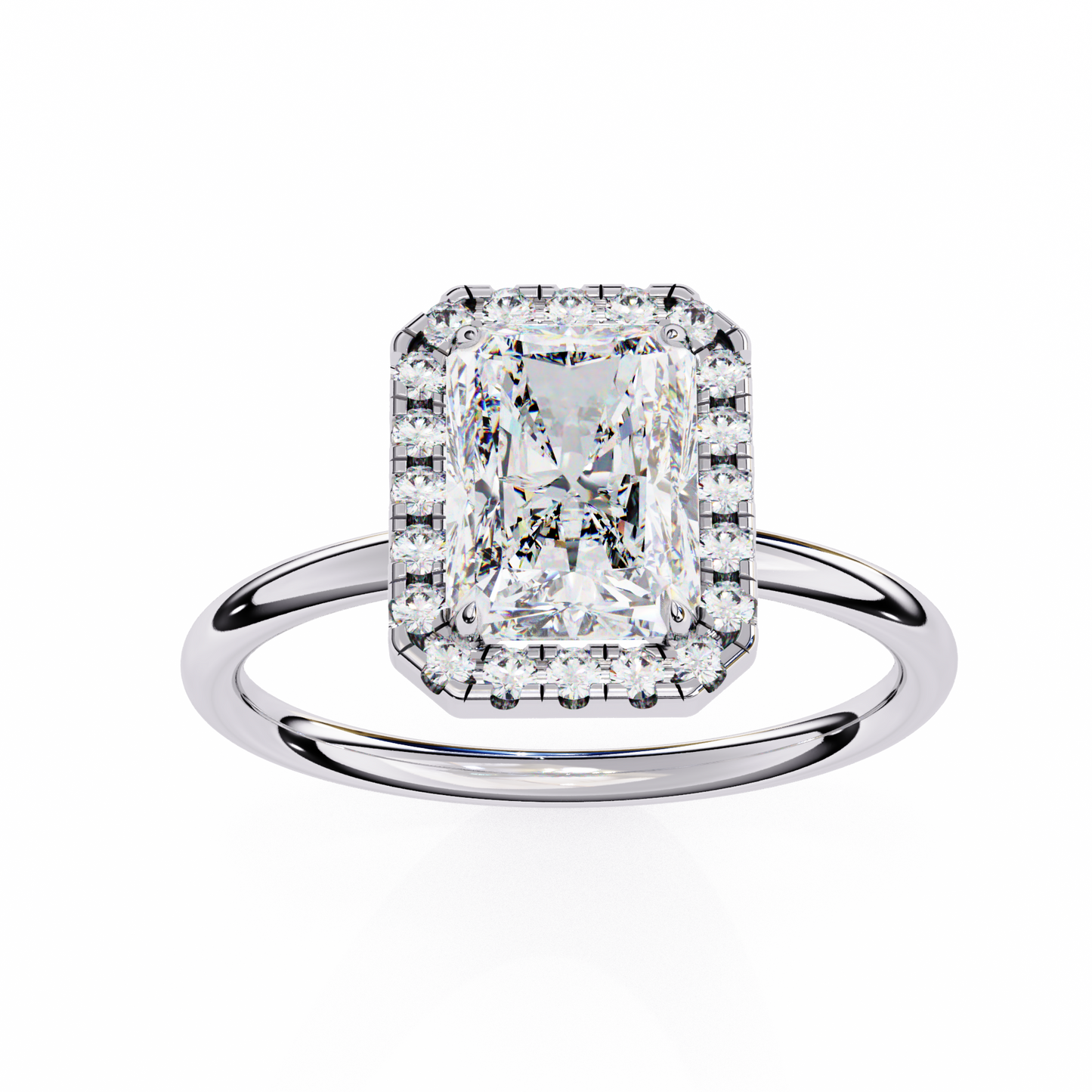 Radiant Duality – Lab Diamond Ring in 14K Gold