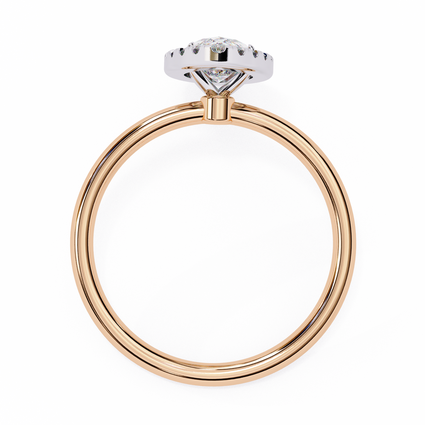 Marquise Arch – Lab Diamond Open Band Ring in 14K Gold