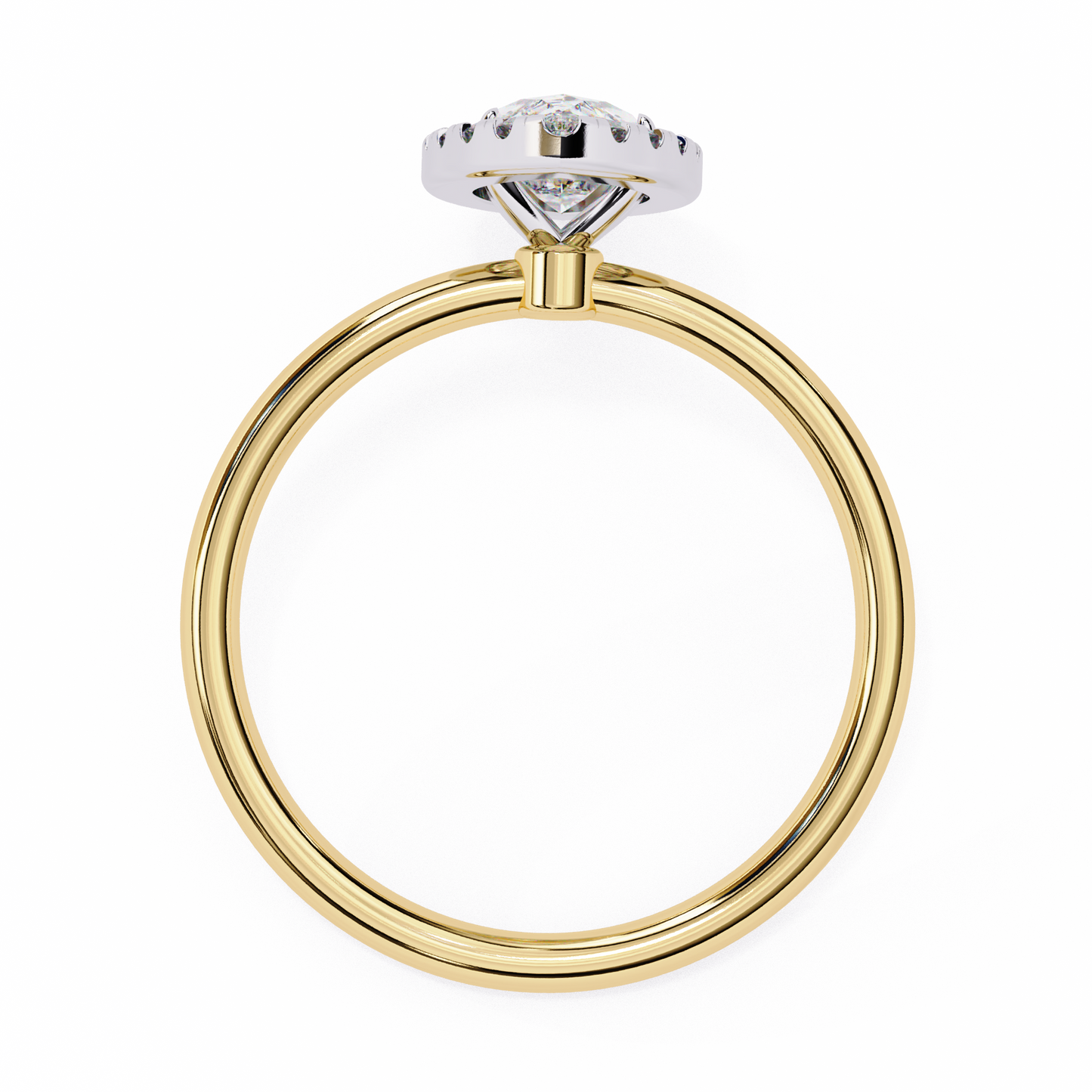 Marquise Arch – Lab Diamond Open Band Ring in 14K Gold