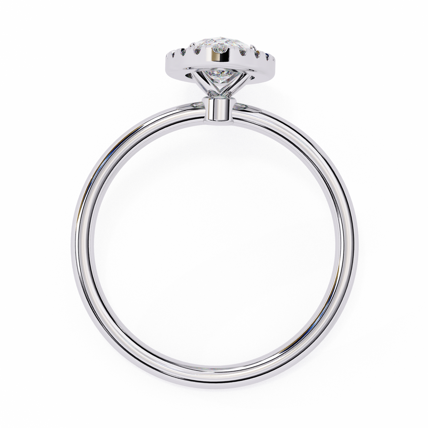 Marquise Arch – Lab Diamond Open Band Ring in 14K Gold