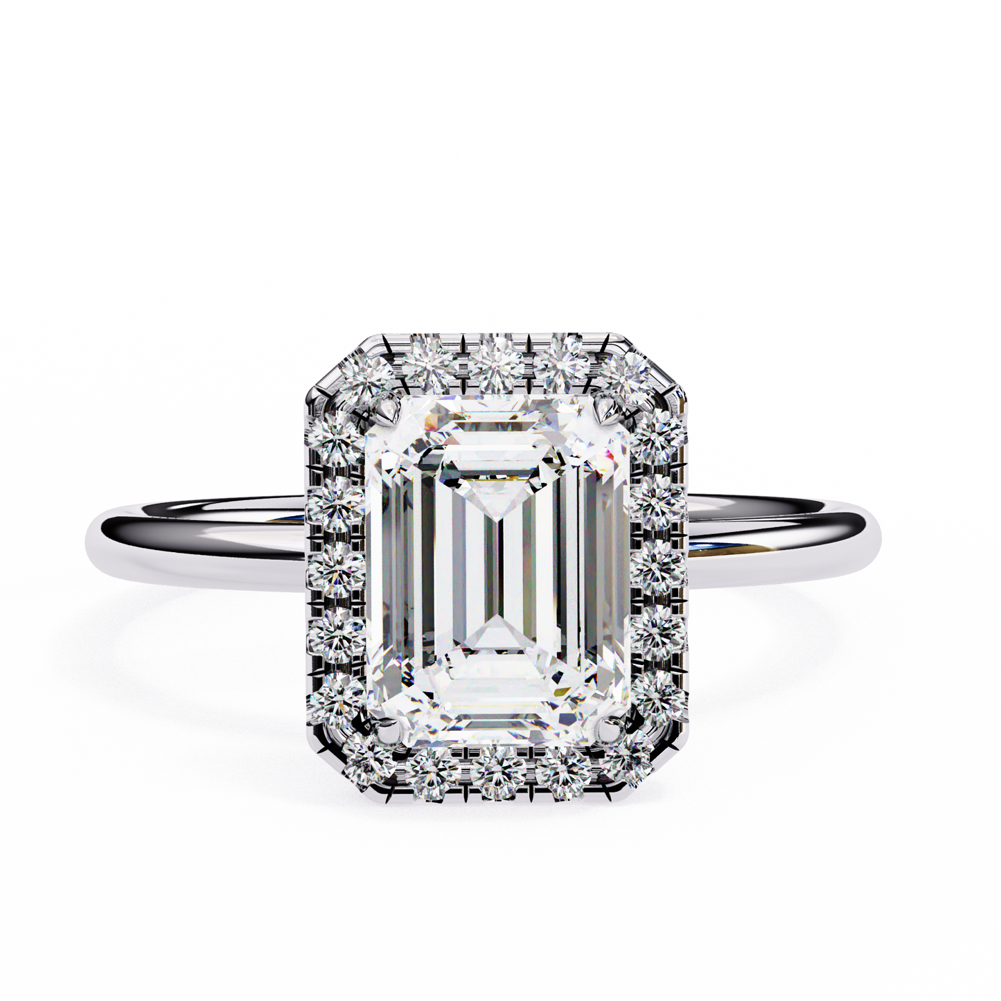 Emerald Flow – Lab Diamond Ring with in 14K Gold