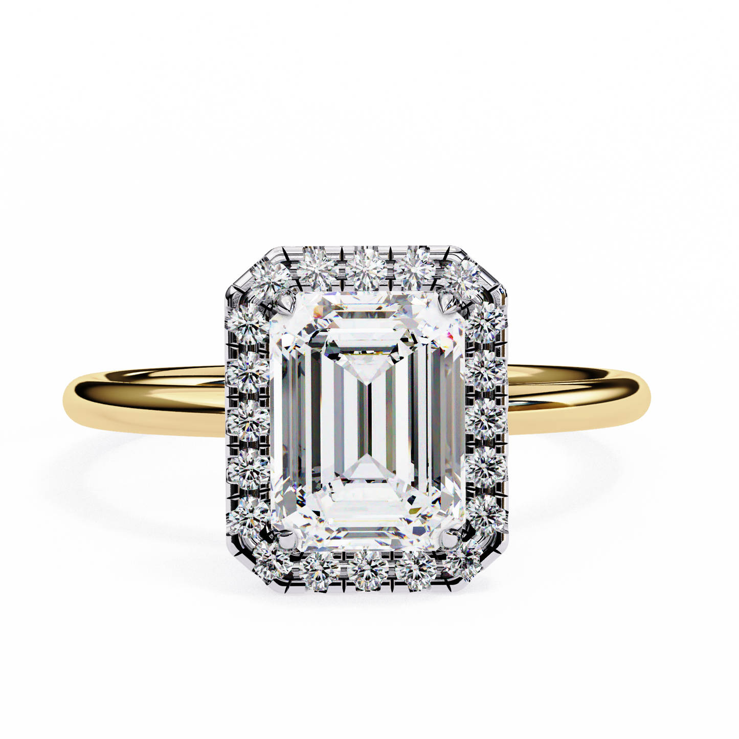 Emerald Flow – Lab Diamond Ring with in 14K Gold