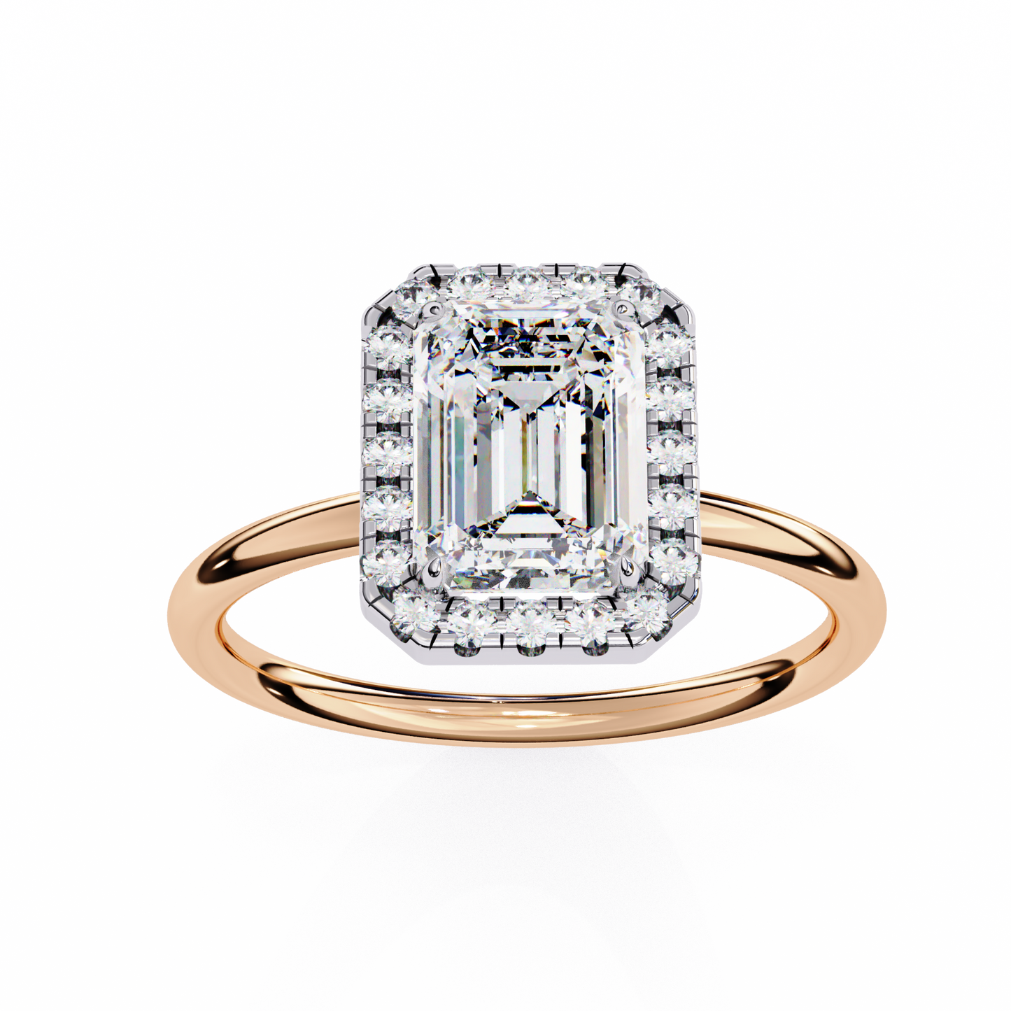 Emerald Flow – Lab Diamond Ring with in 14K Gold