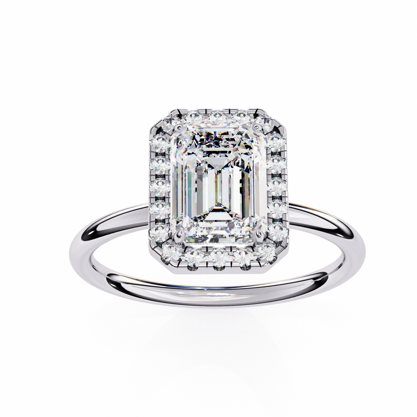 Emerald Flow – Lab Diamond Ring with in 14K Gold