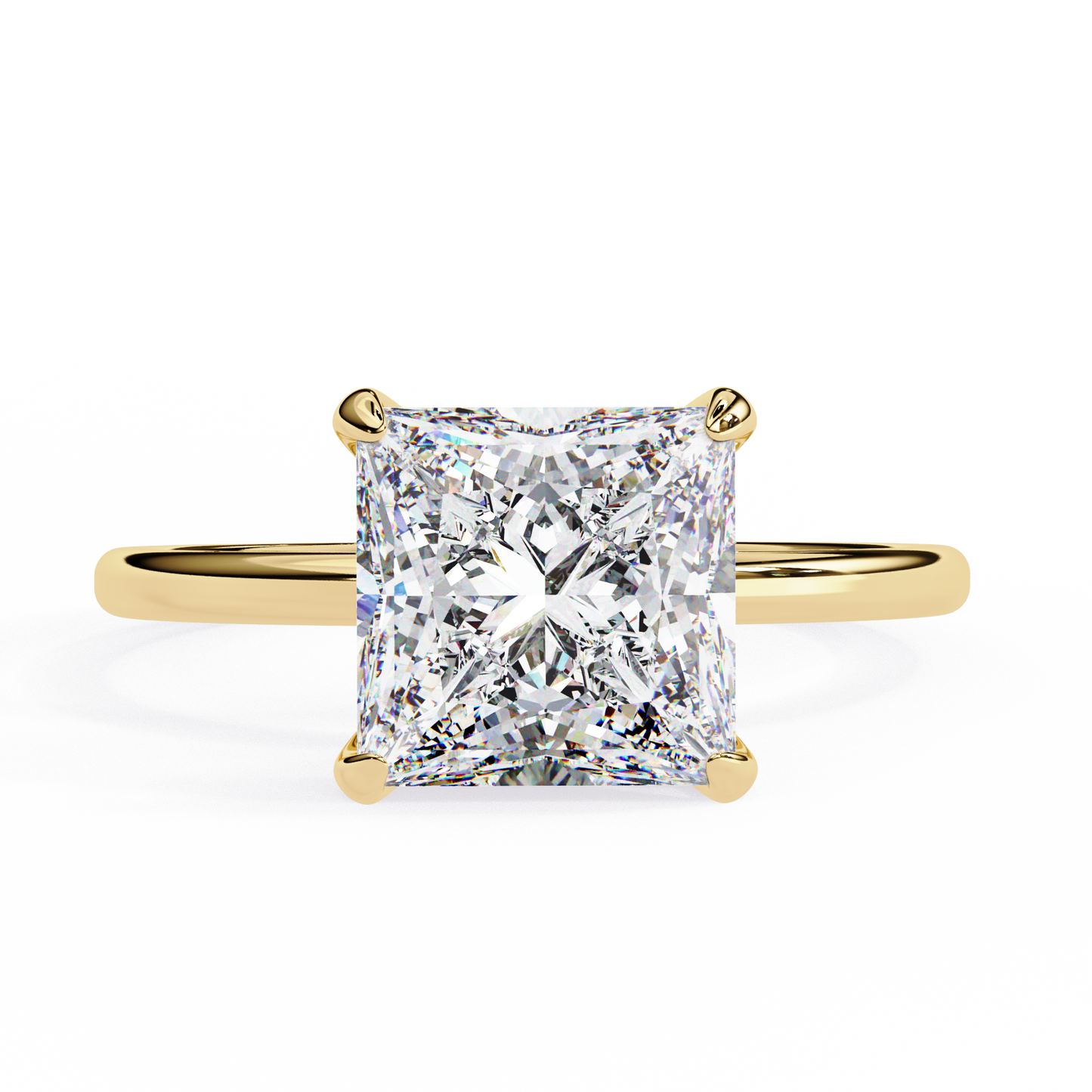 Crown Channel – Princess & Round Lab Diamond Band in 14K Gold