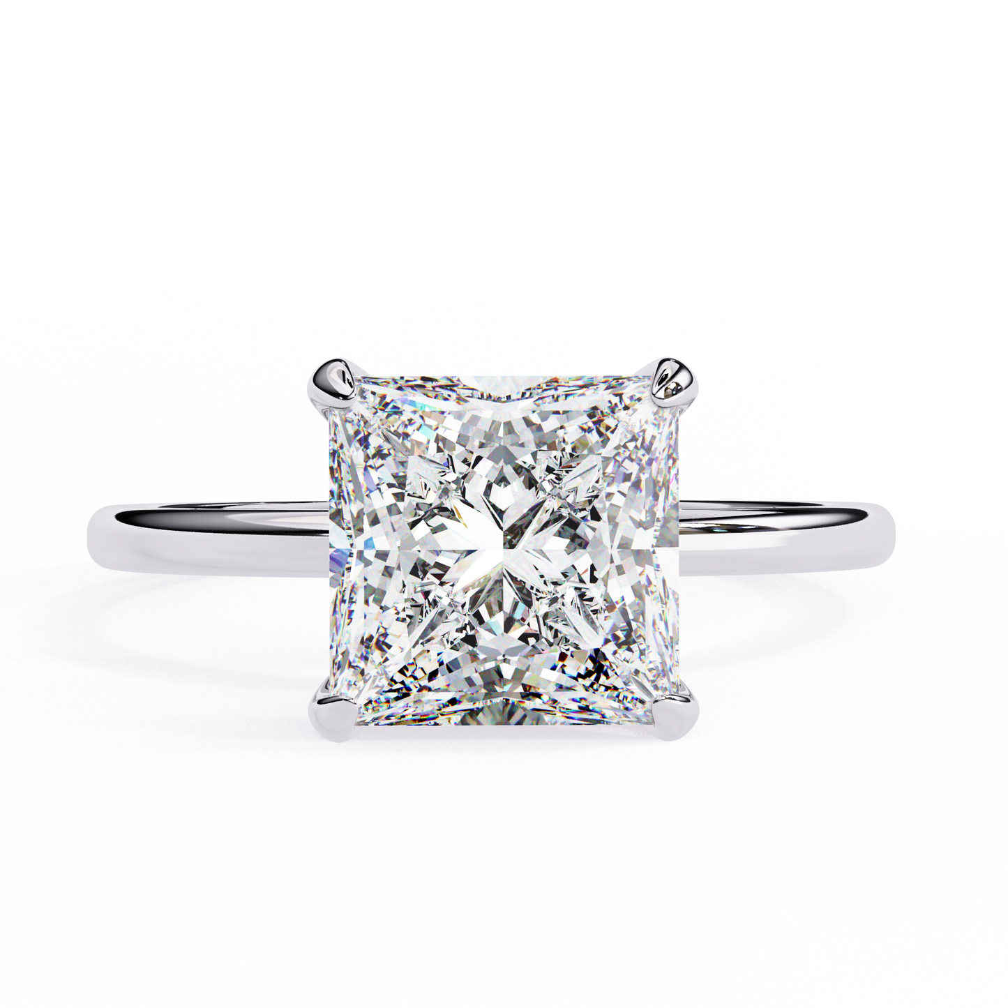 Crown Channel – Princess & Round Lab Diamond Band in 14K Gold
