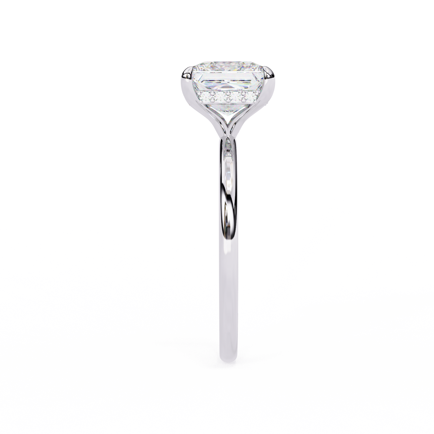 Crown Channel – Princess & Round Lab Diamond Band in 14K Gold