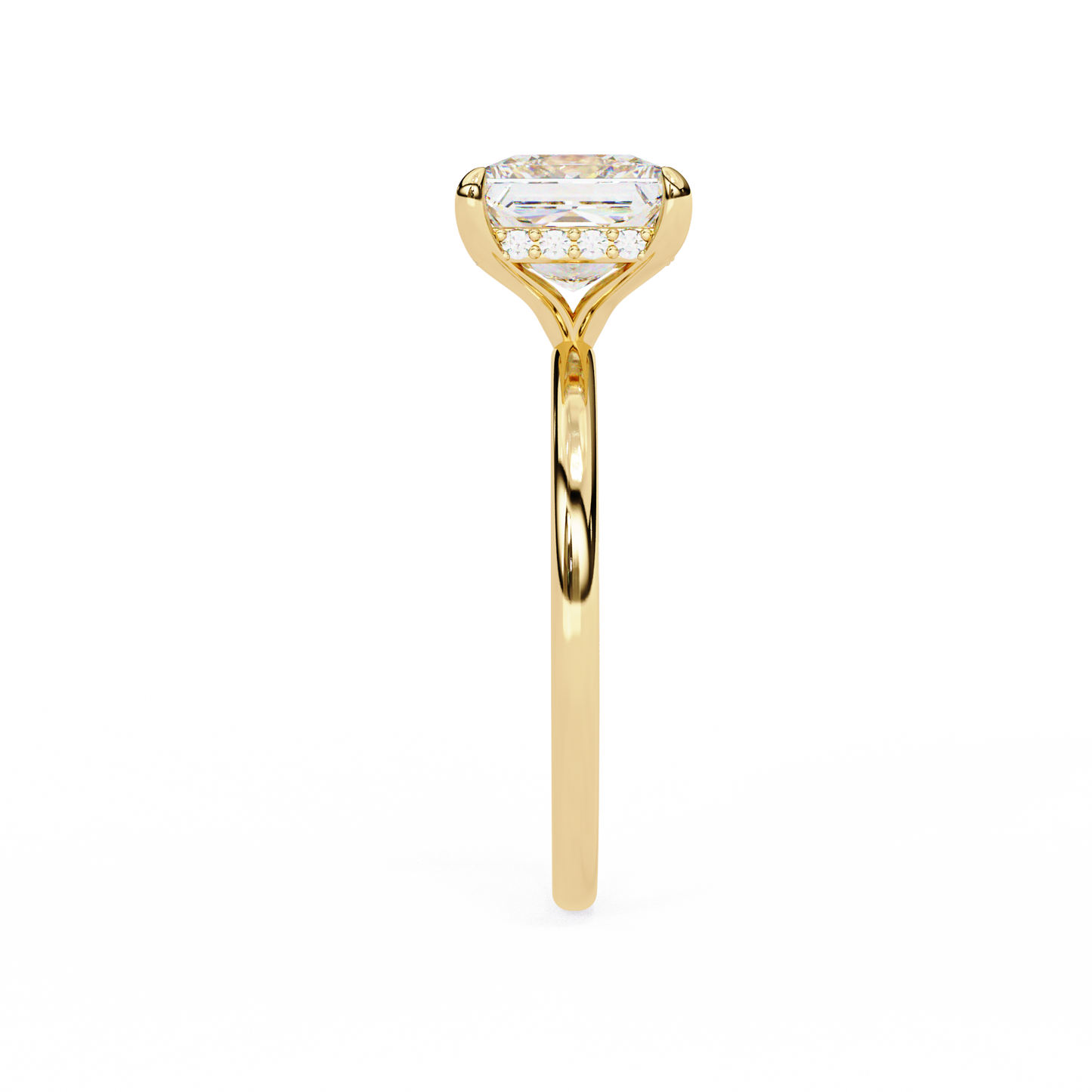 Crown Channel – Princess & Round Lab Diamond Band in 14K Gold
