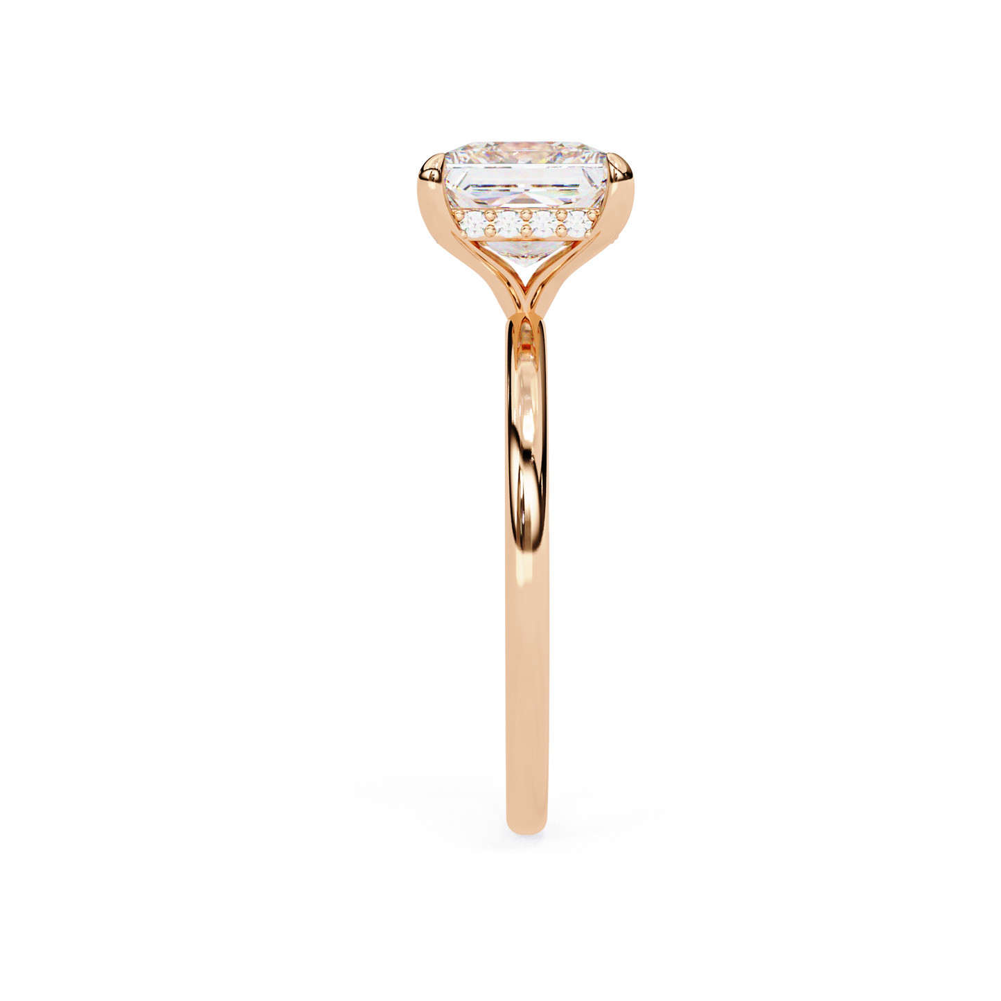 Crown Channel – Princess & Round Lab Diamond Band in 14K Gold