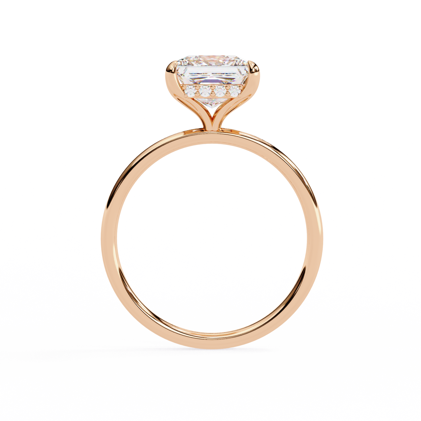 Crown Channel – Princess & Round Lab Diamond Band in 14K Gold