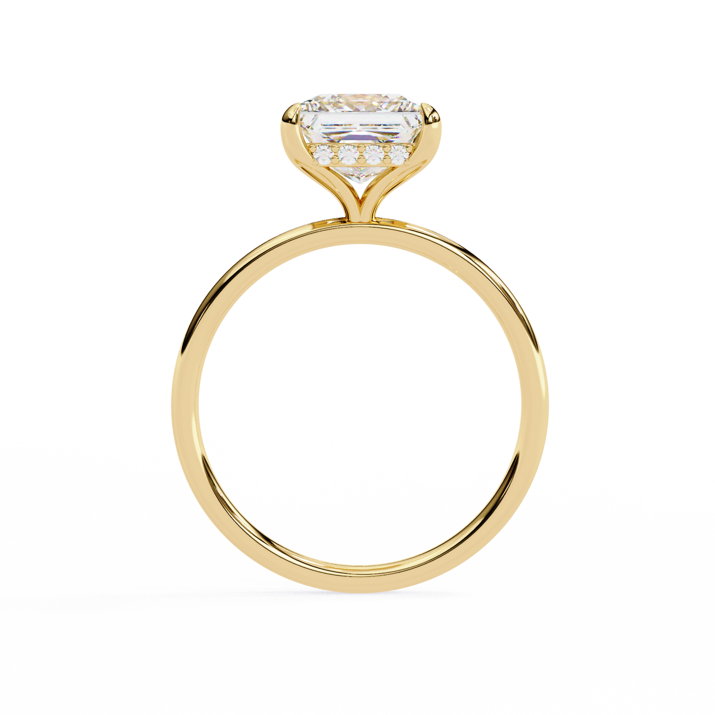 Crown Channel – Princess & Round Lab Diamond Band in 14K Gold