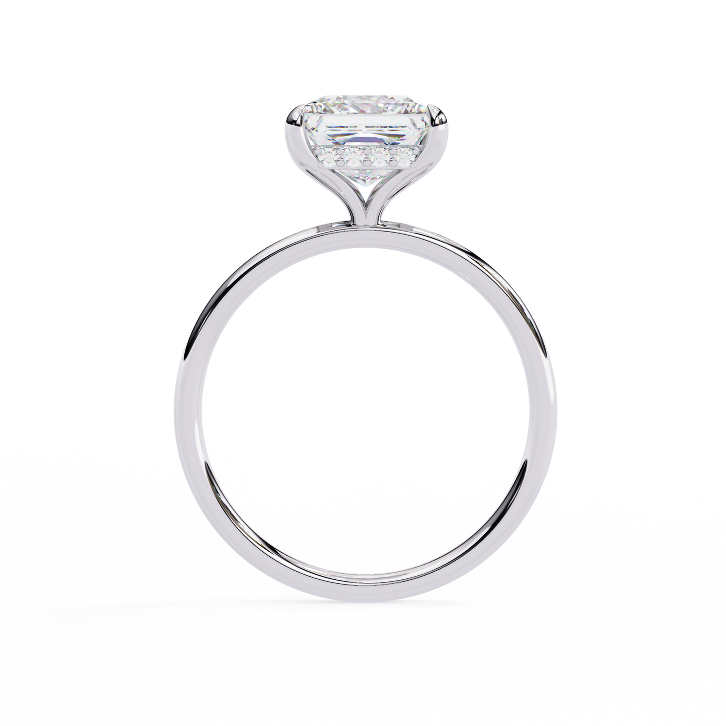 Crown Channel – Princess & Round Lab Diamond Band in 14K Gold