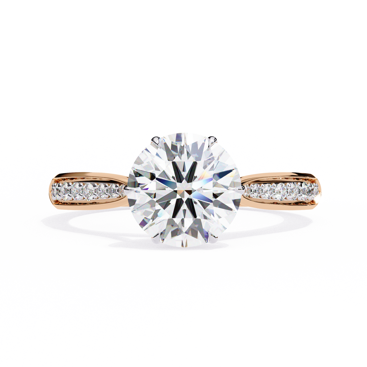 Round Array – Lab Diamond Domed Pavé Band in 14K Gold