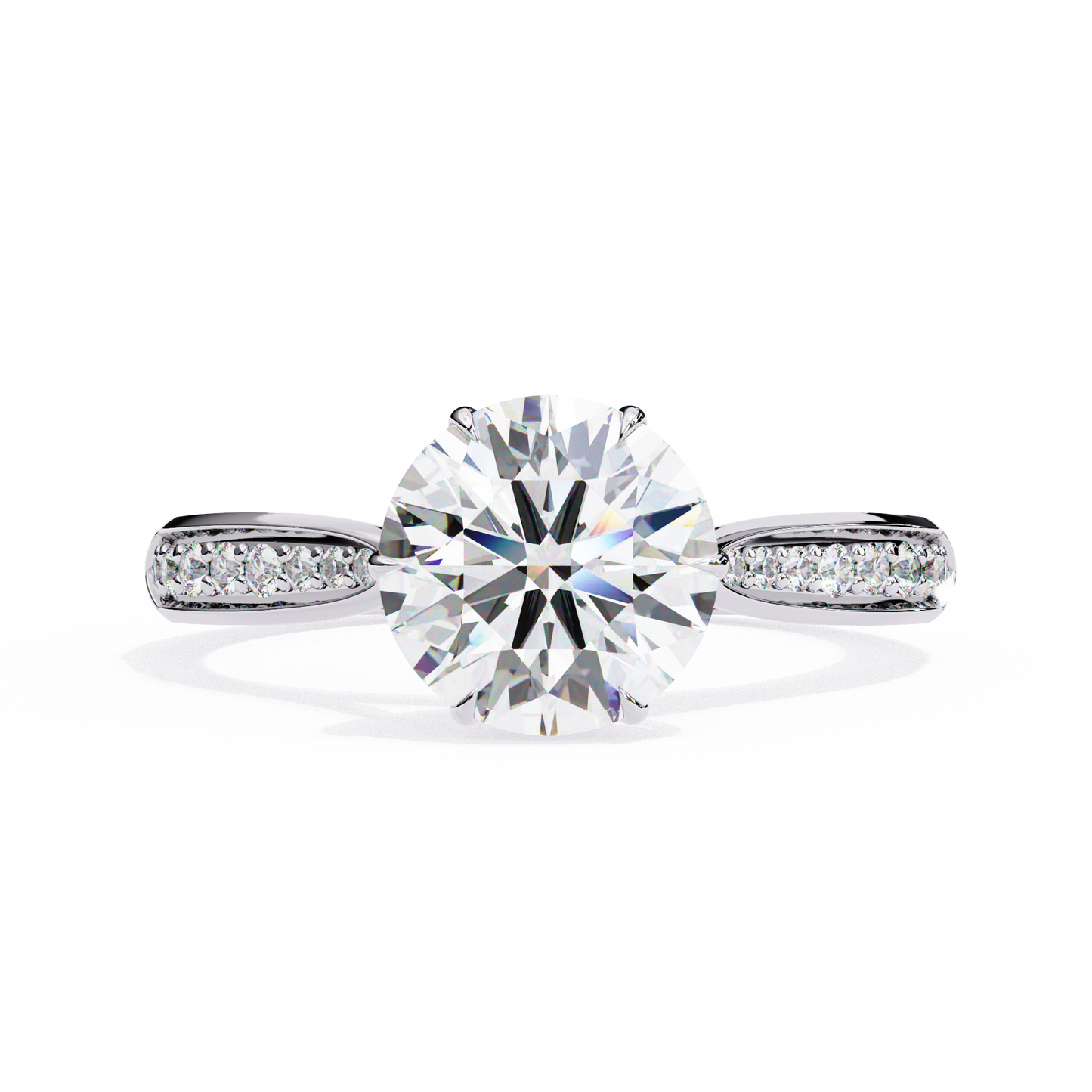 Round Array – Lab Diamond Domed Pavé Band in 14K Gold