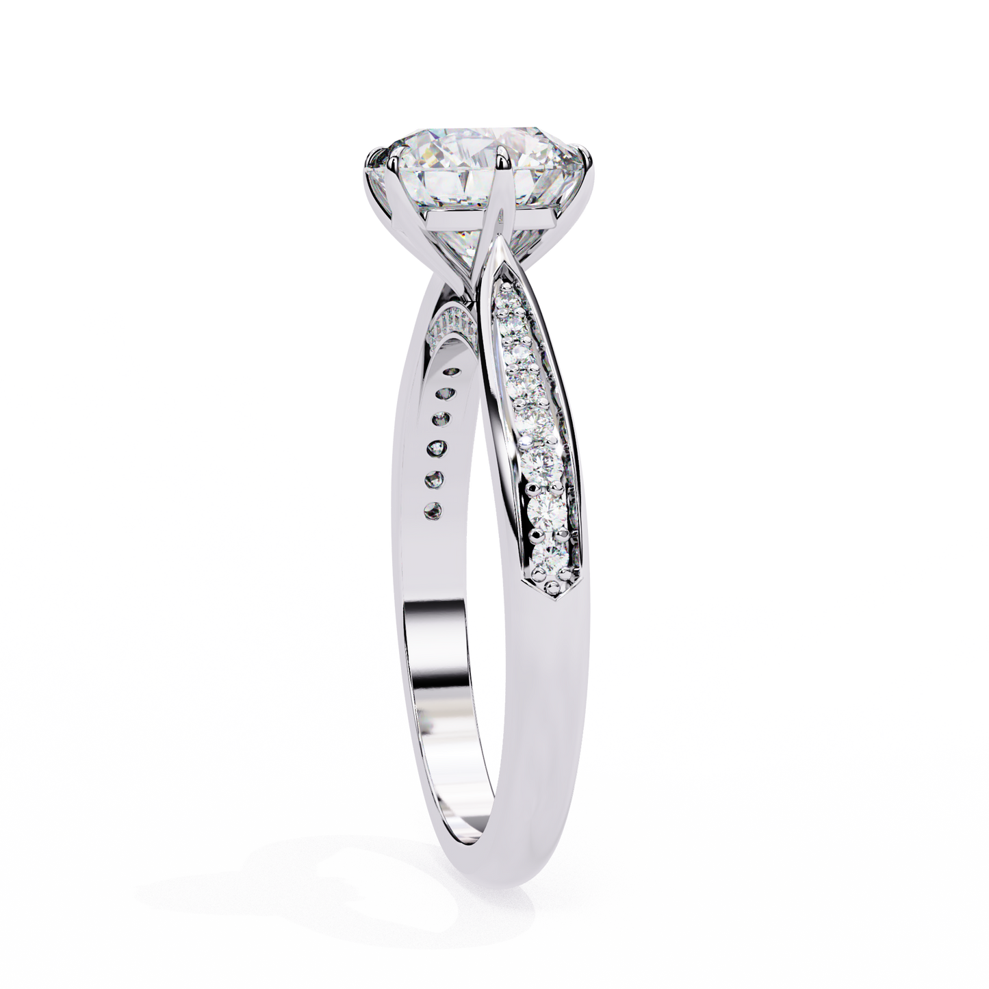 Round Array – Lab Diamond Domed Pavé Band in 14K Gold