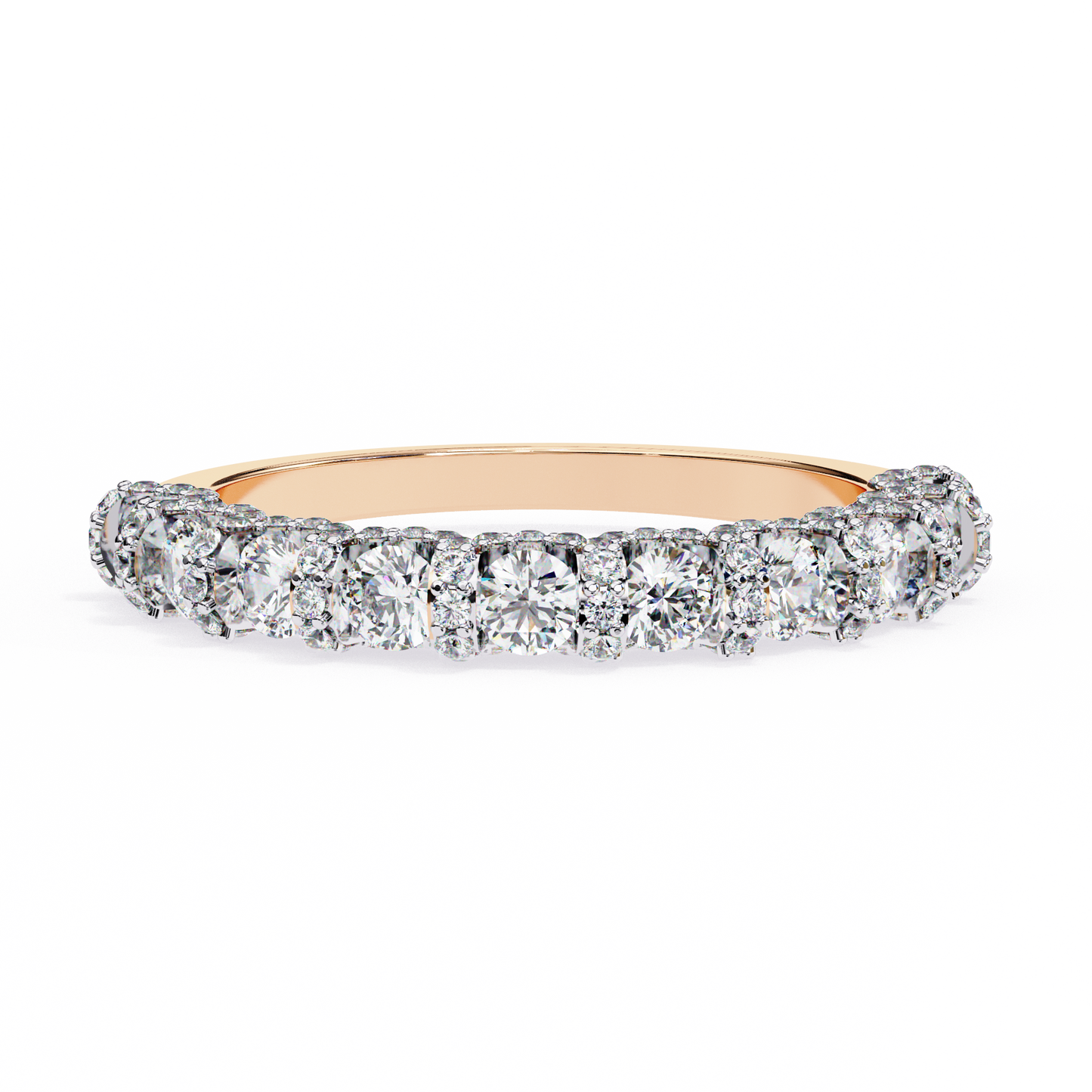 Cinderella's Crown – Round Lab Diamond Multi-Row Band