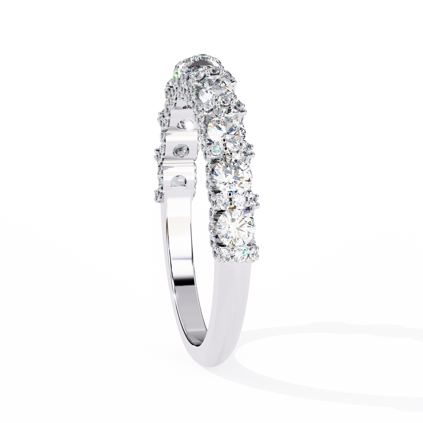 Cinderella's Crown – Round Lab Diamond Multi-Row Band