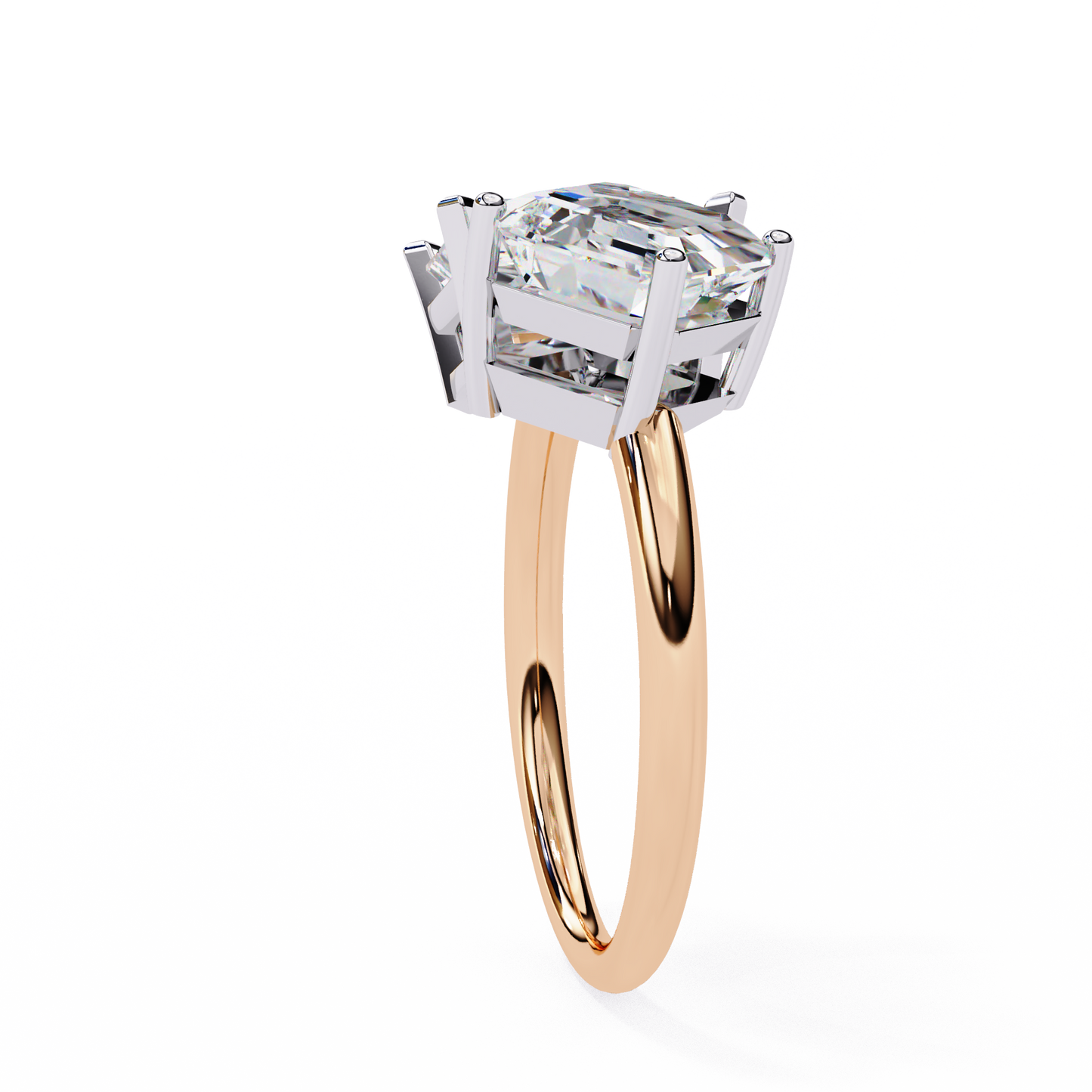Toi et Moi – Lab Diamond Duo Ring with Radiant & Accent in 14K Gold